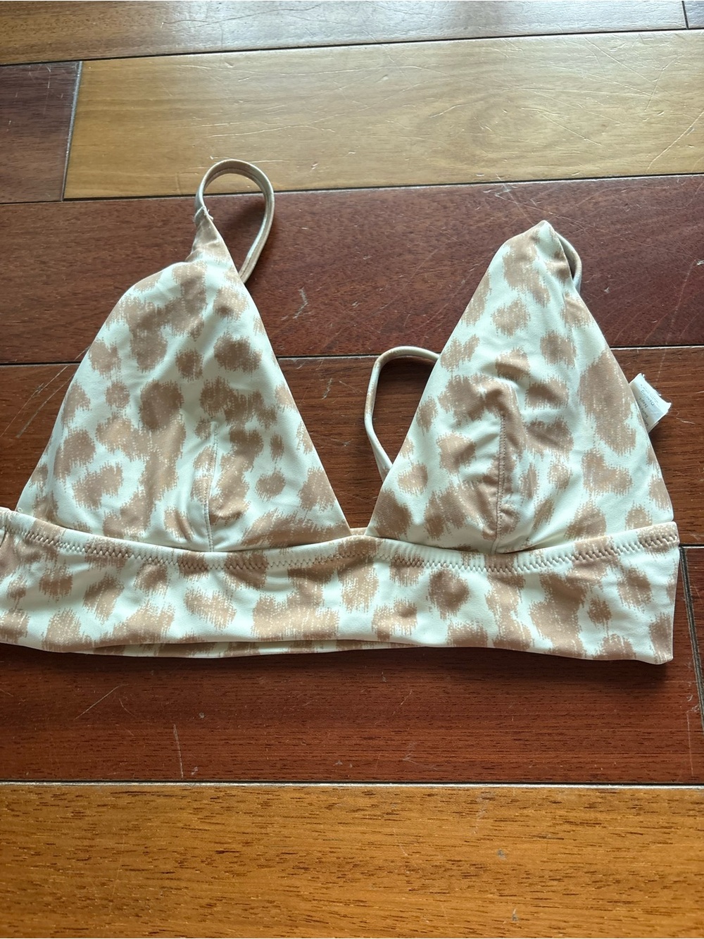 Leopard Print Triangle bathing suit - Neutral Tones